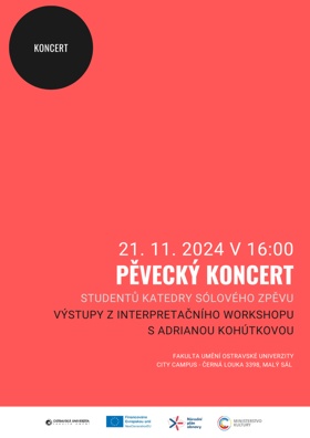 Workshop Adriany Kohútkové a Koncert studentů Katedry sólového zpěvu